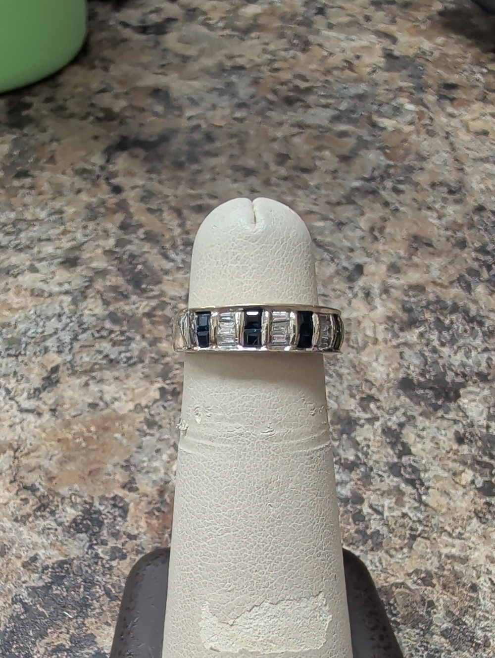 14kt White Gold Sapphire And Diamond Ring